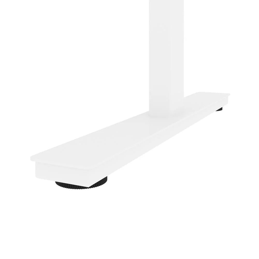 White Electric Standing Desk with Monitor Arms Y122429