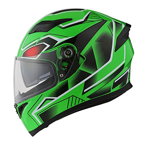 Full Face Dual Visor Motorcycle Helmet with Bluetooth Headset U44318