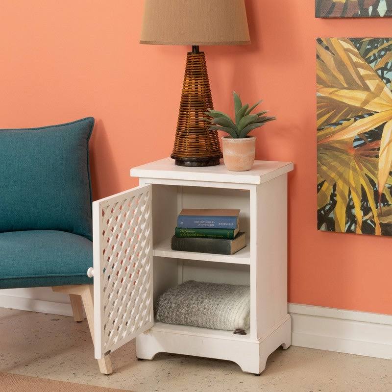 White Wood Door Cabinet X585834