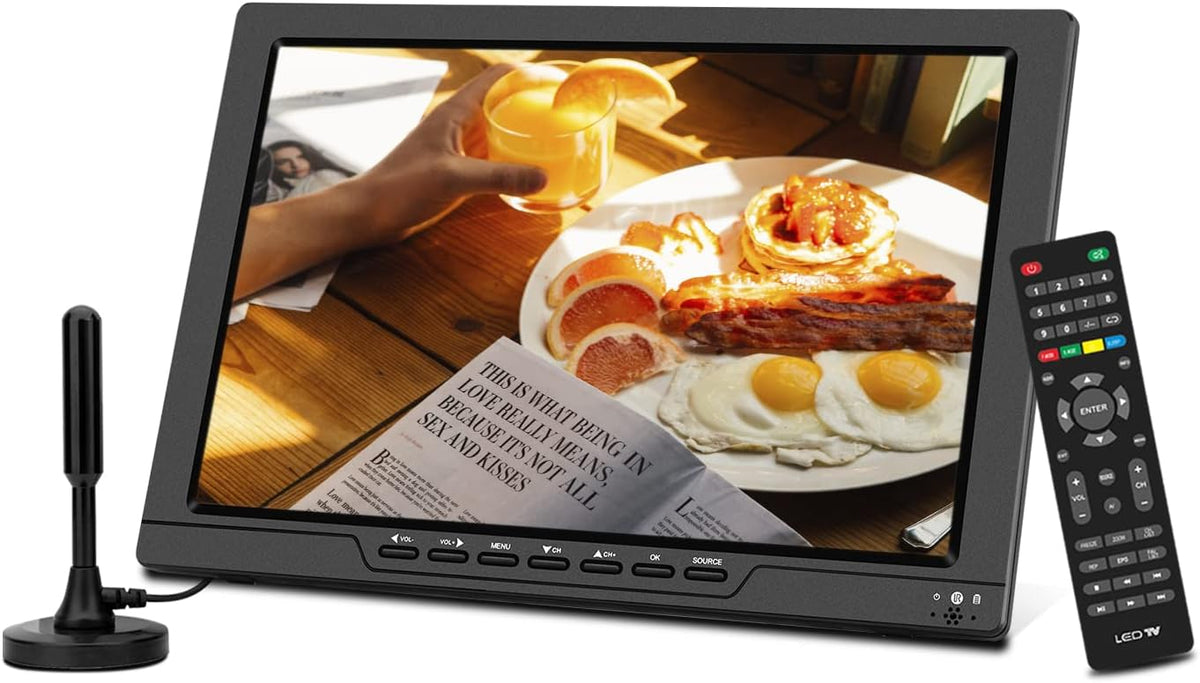 13.3 Inch Portable TV with ATSC Digital TV, Rechargeable Battery, HDMI Input A759764