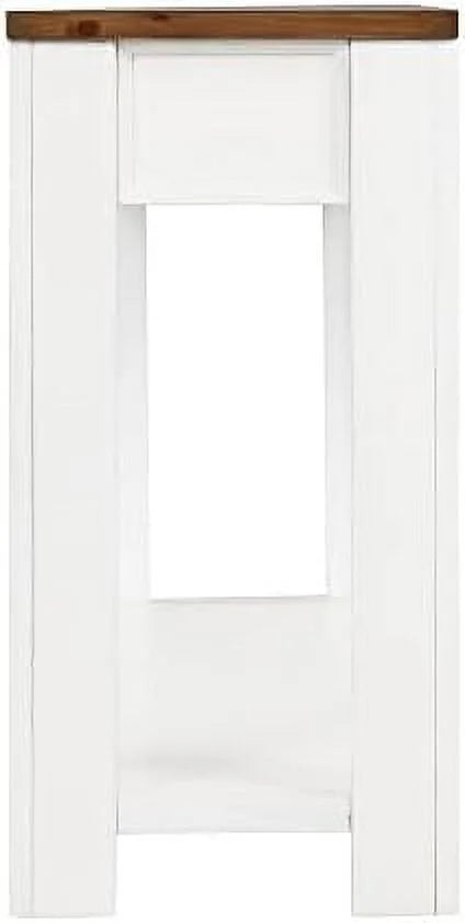 White Console Table with 4 Drawers and Shelves X760283