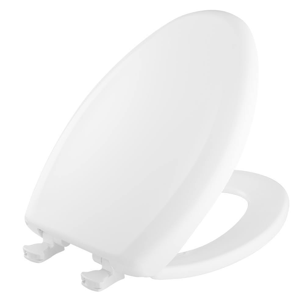 Elongated Plastic Toilet Seat in White E2726