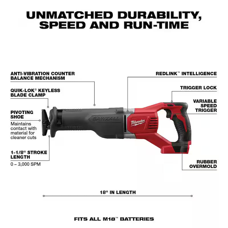 18V Lithium-Ion Brushless Cordless 1/2 in. Drill/Driver Kit with Reciprocating Saw M668