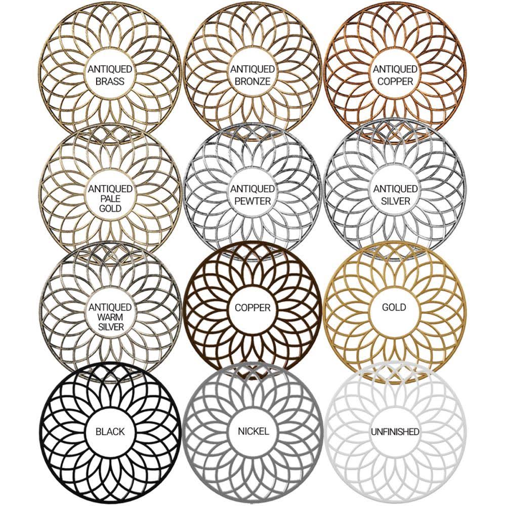 Antiqued Brass PVC Ceiling Medallion E481258