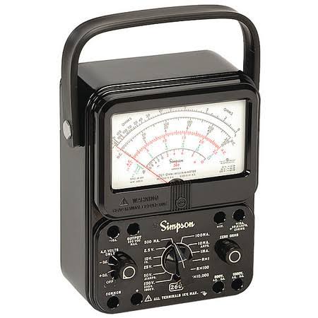 Analog Multimeter, 1000V, 10A, 20M Ohms P78528