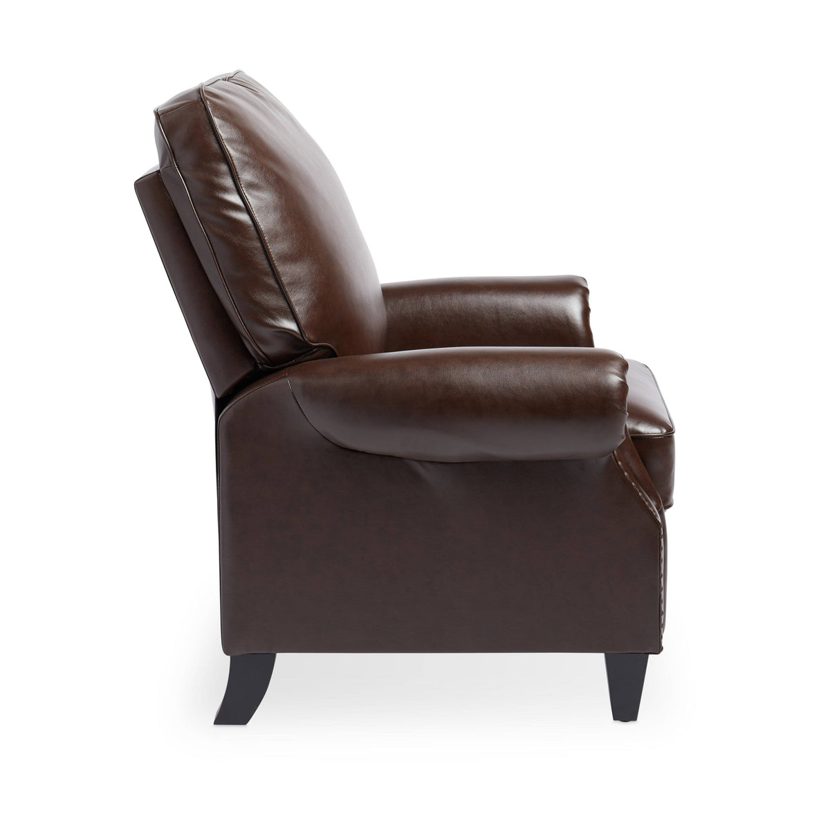 Brown Leather Pushback Recliner E464
