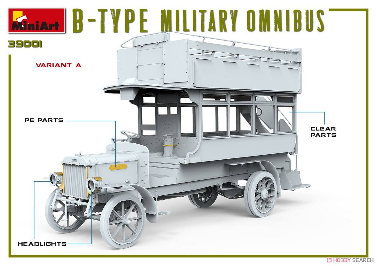 1/35 Scale B-Type Military Omnibus Model Kit W99411