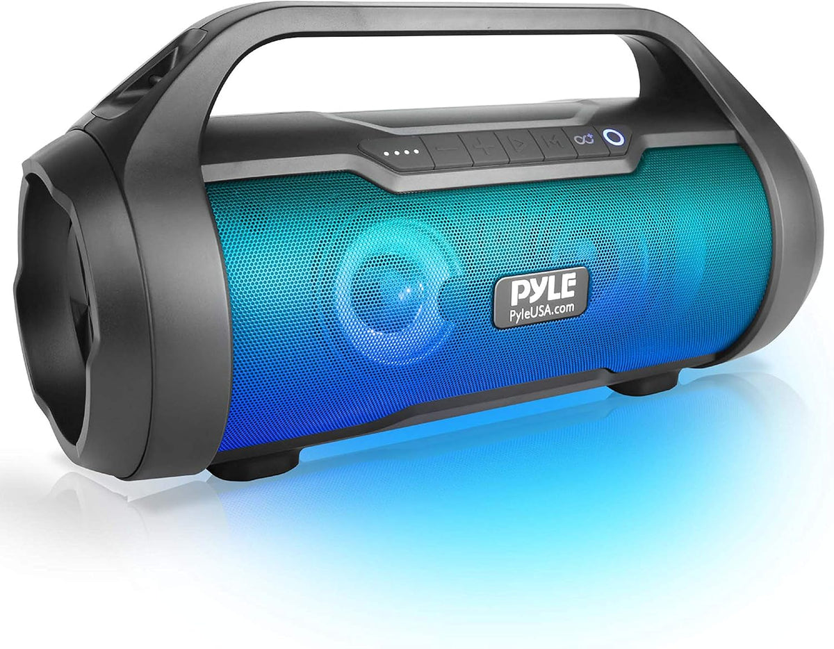 500W 2.0CH Portable Bluetooth Boombox Speaker with AUX Input, USB, SD, FM Radio, 3" Subwoofer, Voice Control, Pack of 2 Z497612