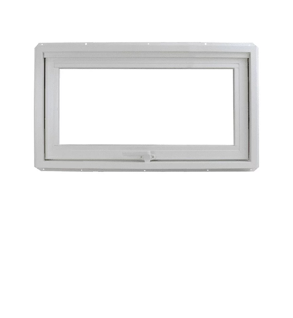 48" x 16" Inward Opening Awning Window White Vinyl Frame K170