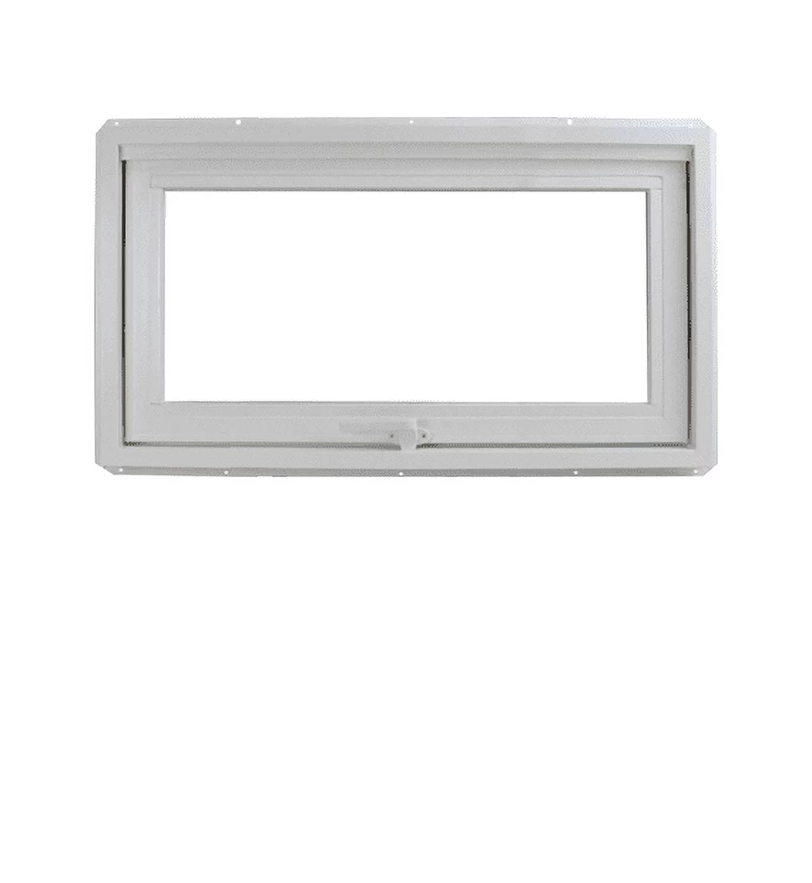 48" x 16" Inward Opening Awning Window White Vinyl Frame K170