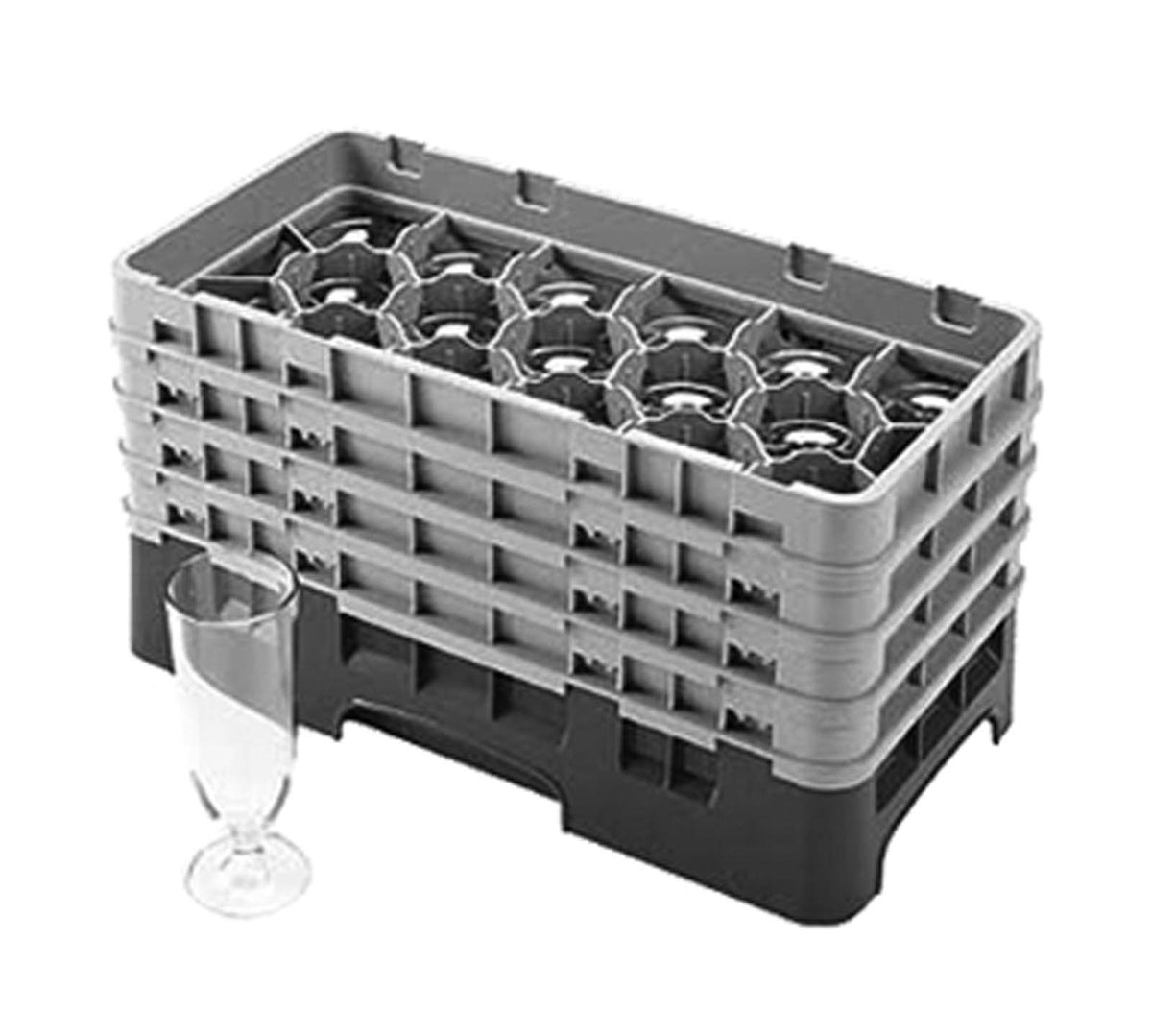 17 Compartment Half Size Glass Rack with 3 Extenders Q848797