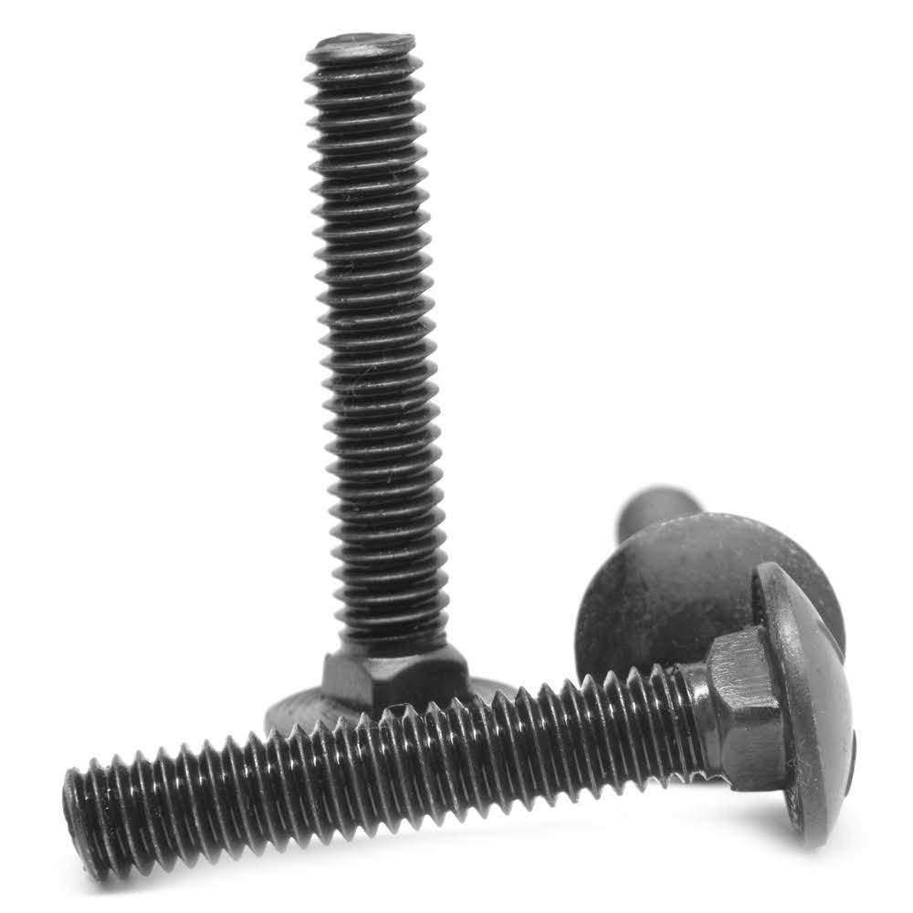 1/4-20 x 3 Coarse Thread Carriage Bolt Low Carbon Steel Black Oxide S837