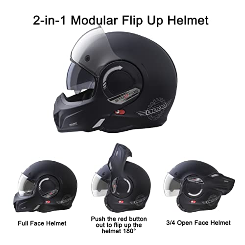 Full Face Motorcycle Helmet with Anti-Fog Dual Visors B732776