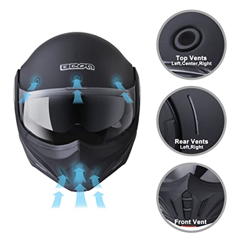 Full Face Motorcycle Helmet with Anti-Fog Dual Visors B732776