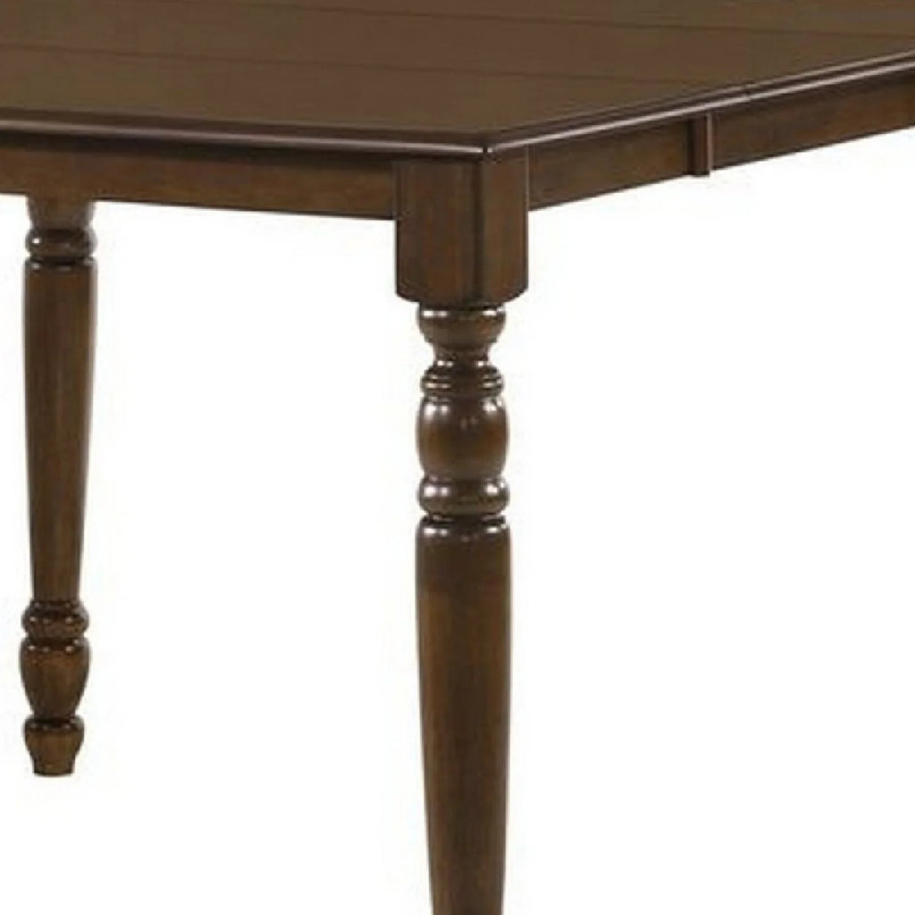 54 Inch Extendable Walnut Brown Square Counter Height Dining Table C2974