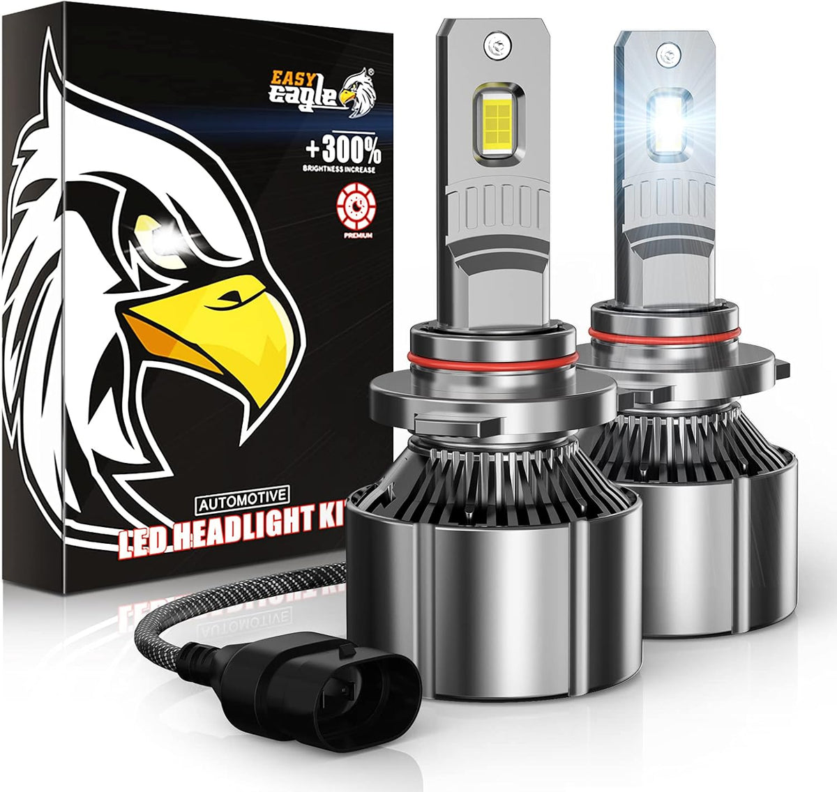 9006 LED Headlight Bulbs HB4 120W 20000LM 6500K Cold White Pack of 2 D562600