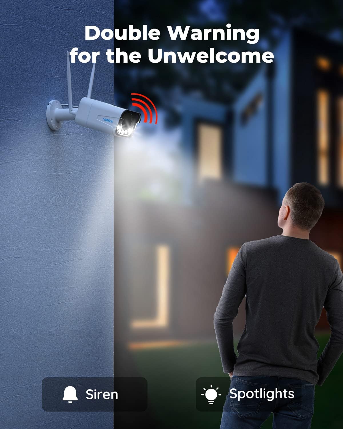 5MP Security Camera Outdoor with Spotlights, 5X Optical Zoom, Color Night Vision G1659