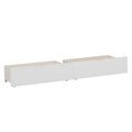 White Wooden Underbed Storage Box with Caster Wheels, Set of 2 F40349
