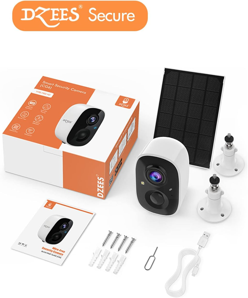 Solar Powered Wireless Outdoor Security Camera 1080P Color Night Vision S851470