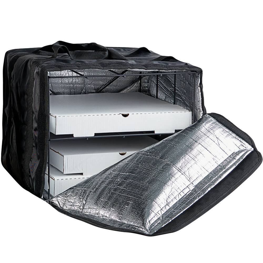 Black Polyester Pizza Delivery Bag with Rack X602