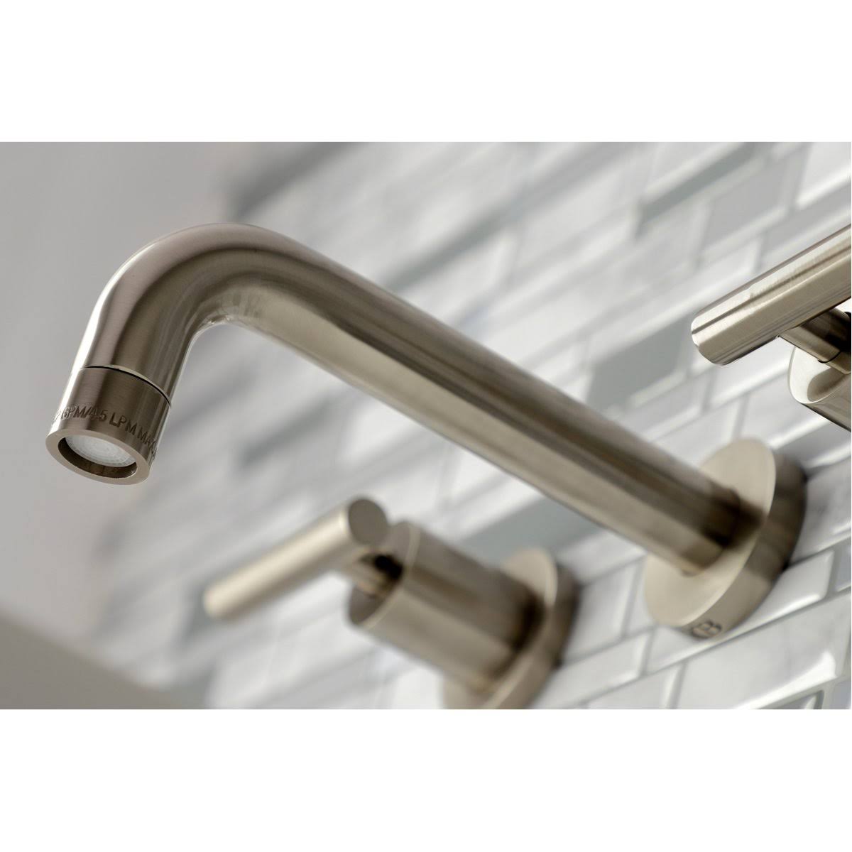 2-Handle Wall Mount Bathroom Faucet, Antique Brass C164657