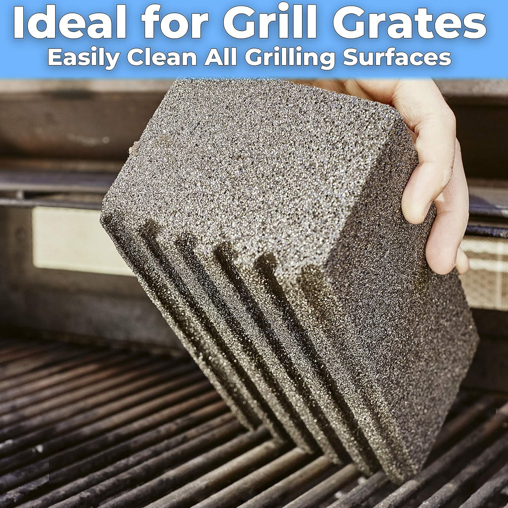 Non Toxic Reusable Non Scratch Pumice Stone Grill Cleaning Brick 4 Pack F891390