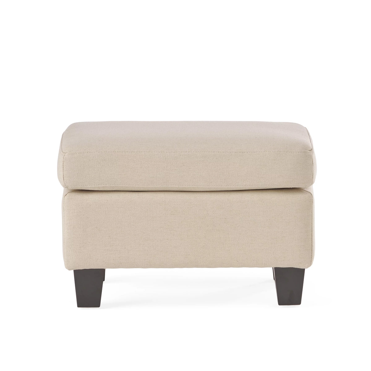 Rectangular Linen Fabric Ottoman V494303