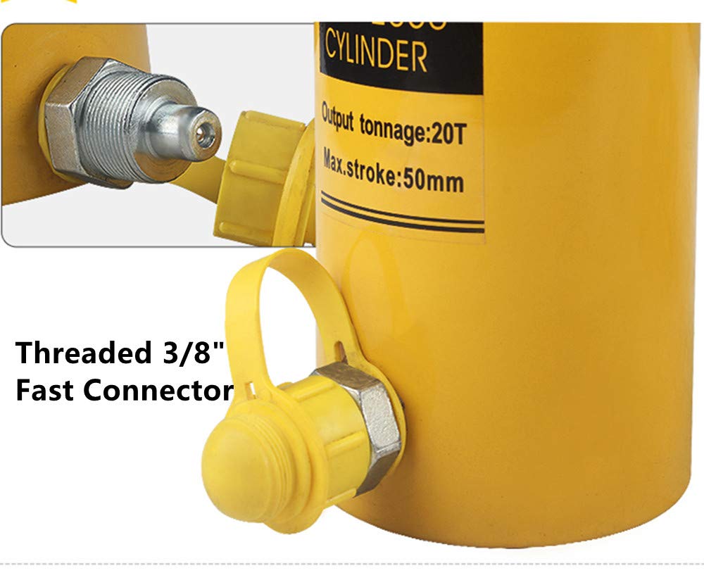 20 Ton Hollow Hydraulic Cylinder Ram Jack, 50mm Stroke N353097