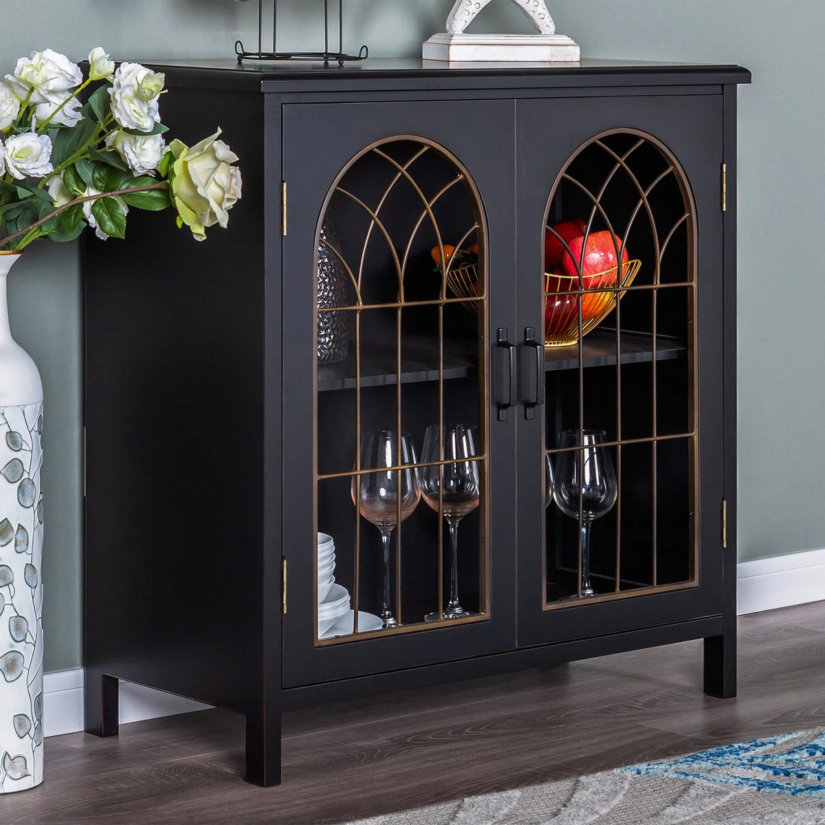 2-Door Accent Cabinet with Metal Door V8985