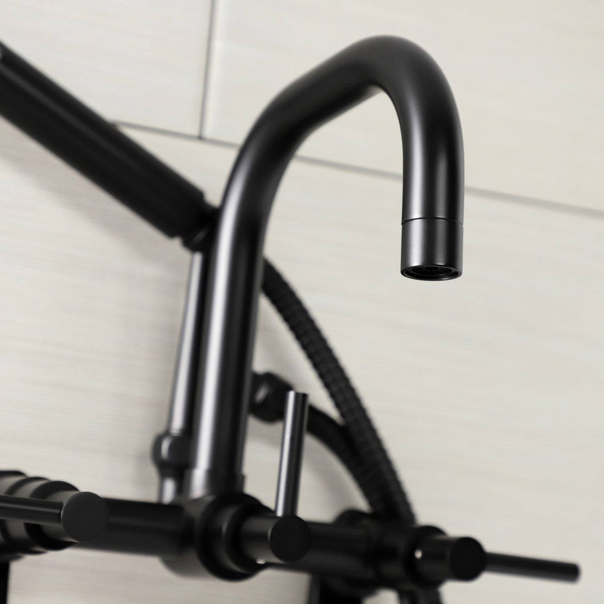 Brushed Nickel Wall Mount Clawfoot Tub Faucet O136