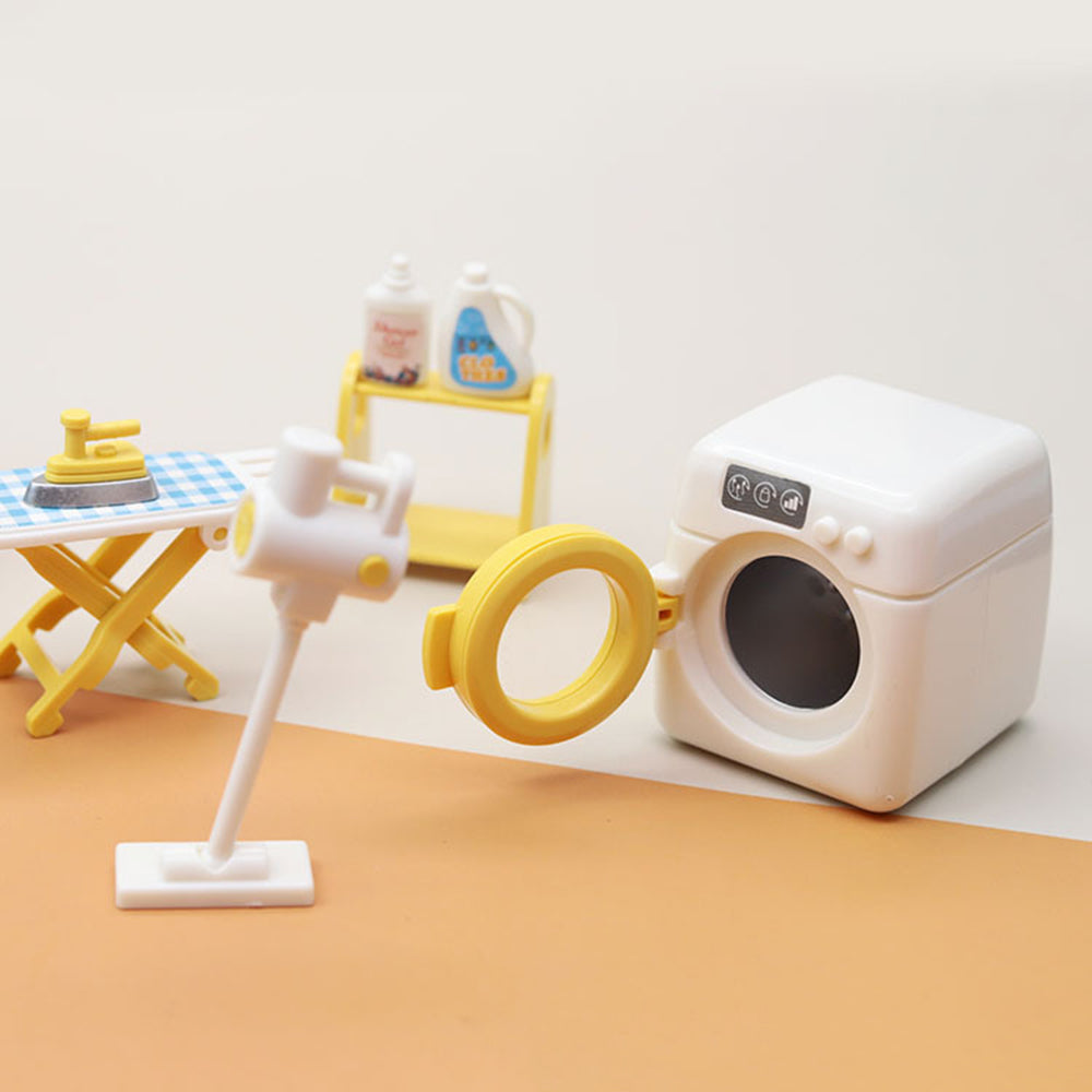 1:12 Mini Dollhouse Washing Machine Vacuum Cleaner Laundry Room Set Play Toys B472