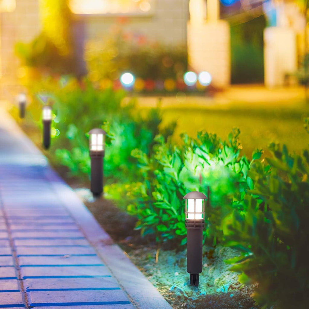 12V 3W 3000K Waterproof Aluminum Landscape Lights 4-Pack N540311