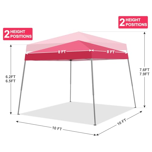 10X10 FT Pop Up Canopy Tent with Carrying Bag Y89945
