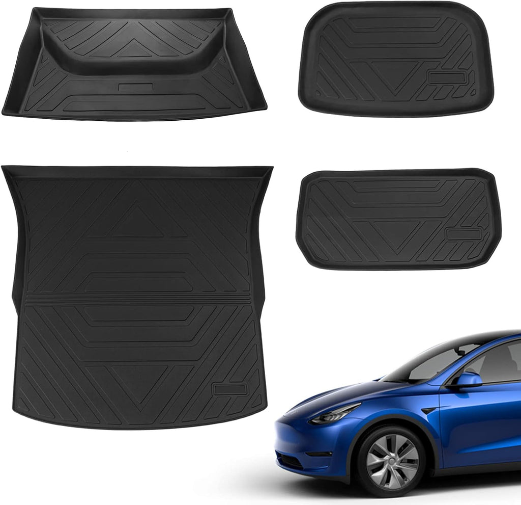 Tesla Model Y All Weather Floor Mats Cargo Liners Set of 9 W4103