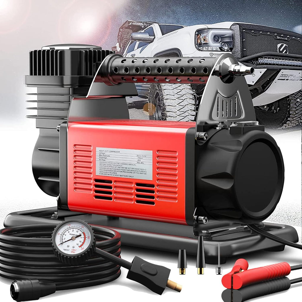 12V Portable Air Compressor, 5.65CFM Truck Tires Inflator, 150PSI N3984