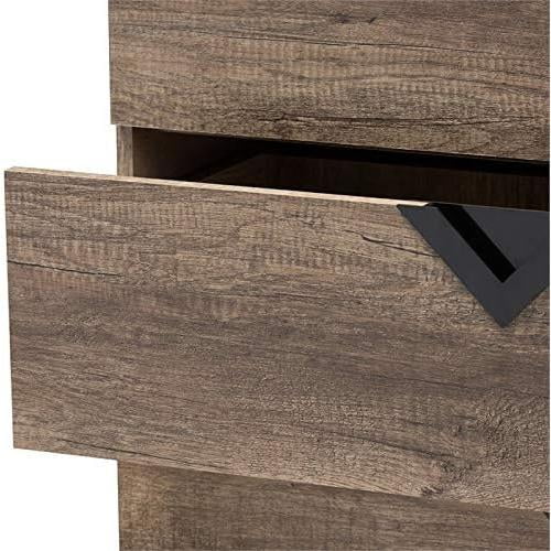 Light Brown Wood 3-Drawer Chest V303850