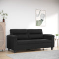 Black Faux Leather 2-Seater Sofa A528263
