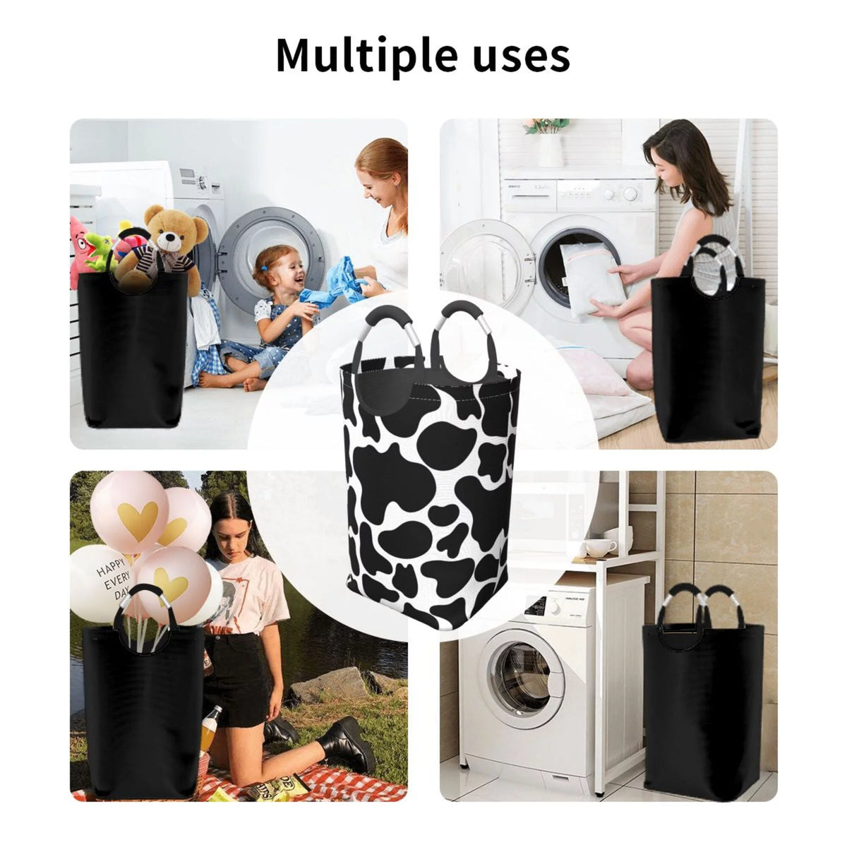 50L Rectangular Laundry Hamper with Aluminum Handles P516