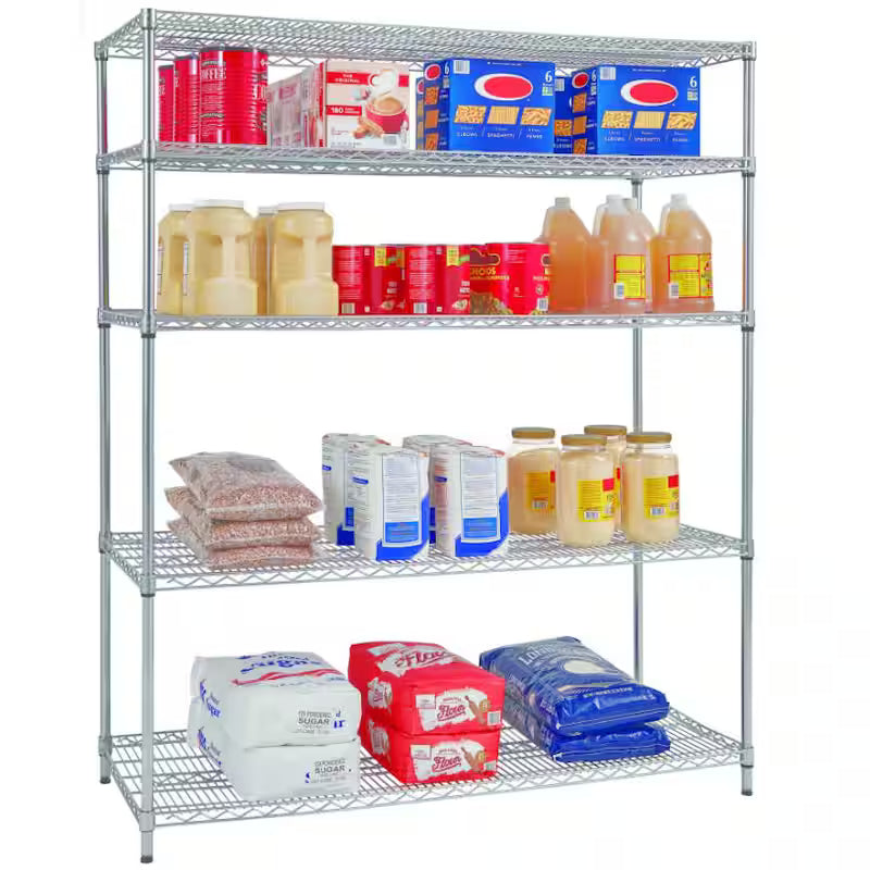 5-Tier Heavy Duty Steel Wire Shelving Unit N8458