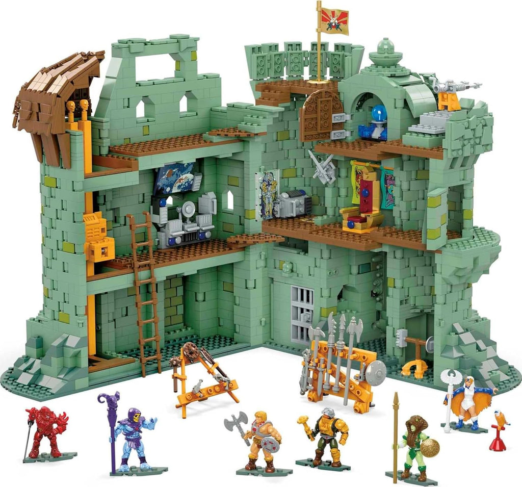 Castle Grayskull Building Set with 3508 Pieces, 6 Poseable Micro Action Figures, 13+ Inches Tall S2055