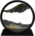 Moving Sand Art Picture Round Glass 3D Deep Sea Sandscape Q3824