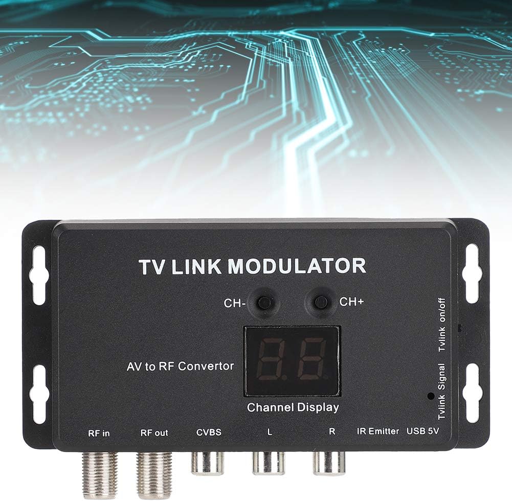 UHF Modulator AV to RF Converter with Channel Display Q740