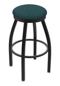 30-Inch Swivel Bar Stool with Black Wrinkle Finish O347227