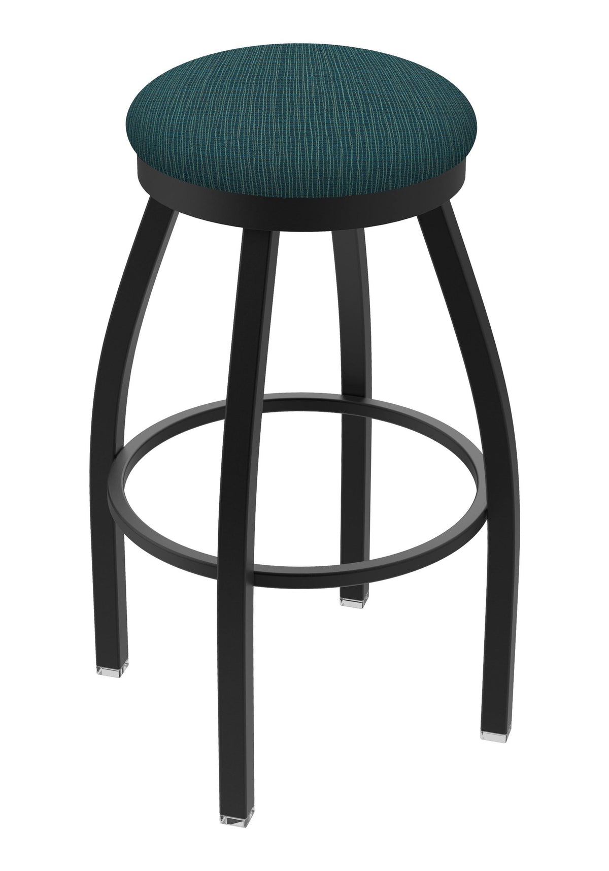 30-Inch Swivel Bar Stool with Black Wrinkle Finish O347227