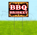 BBQ Brisket 18" x 24" Yard Sign with Metal Step Stake R954