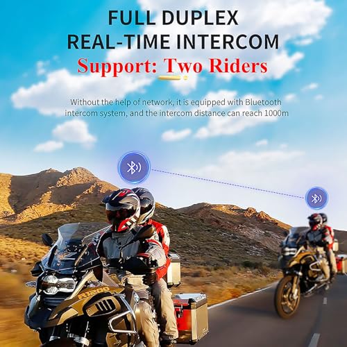 Full Face Dual Visor Motorcycle Helmet with Bluetooth Headset U44318