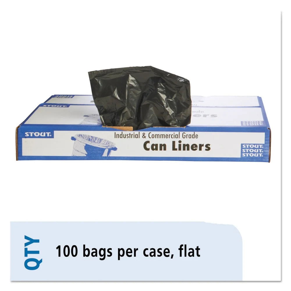 Recycled Plastic Garbage Bags 55-60Gal 1.5Mil 10 V129
