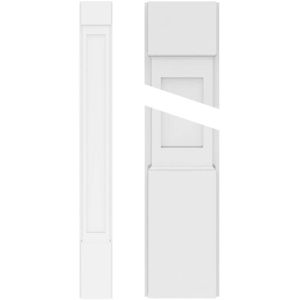 Flat Panel PVC Pilaster with Capital and Base (Pair) X36276