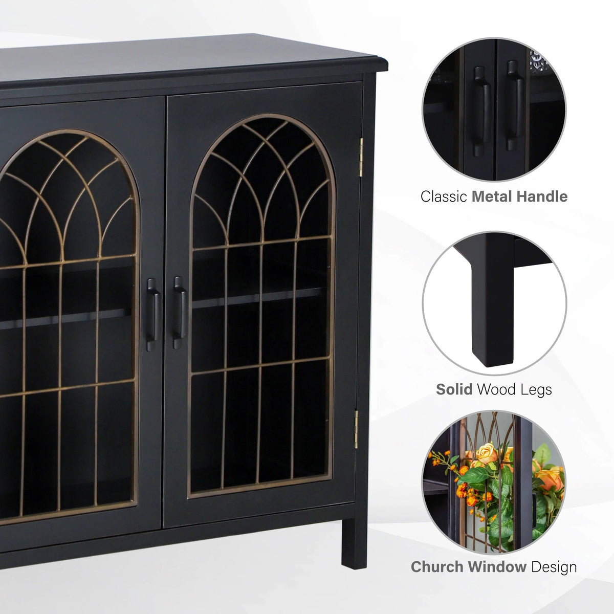 2-Door Accent Cabinet with Metal Door V8985