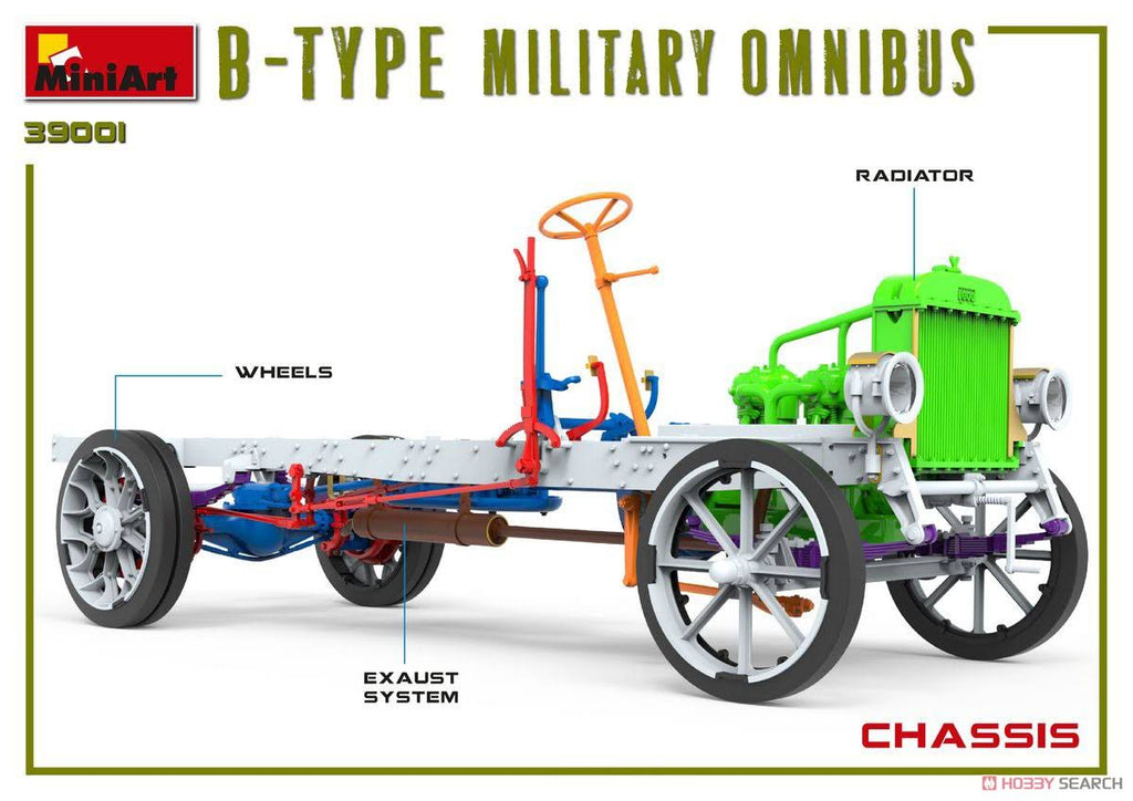 1/35 Scale B-Type Military Omnibus Model Kit W99411